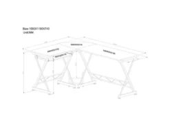 Bureau Informatique – Noir/gris -Meubles Soldes Magasin meuble bureau 19193277