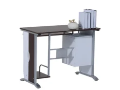 Bureau Informatique MDF Brun-noir Et Blanc -Meubles Soldes Magasin meuble bureau 19193345