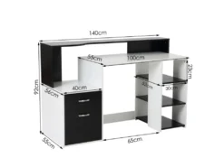 Bureau Informatique Ase Noir Et Blanc 11 Bureau Informatique Ase Noir Et Blanc -Meubles Soldes Magasin meuble bureau 19193431