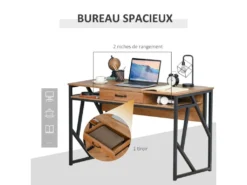 Bureau Industriel GIULIA Aspect Bois De Noyer 8 Bureau Industriel GIULIA Aspect Bois De Noyer -Meubles Soldes Magasin meuble bureau 19193507