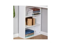 Bureau Mural Bibliothèque FLORY Blanc -Meubles Soldes Magasin meuble bureau 19193525