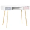 Bureau Scandinave Enfant ALIX Blanc Rose Gris