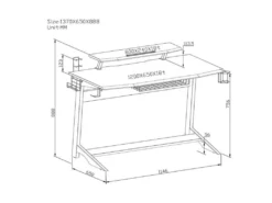 Bureau Gaming Taroudant Noir -Meubles Soldes Magasin meuble bureau 19193687