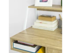 Bureau Informatique Table De Bureau Secrétaire Table Plan De Travail Avec Tiroir, étagère, FWT63-N -Meubles Soldes Magasin meuble bureau 19310979