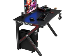 Bureau Gamer Table Informatique 115 X 75 X 76 Cm Avec Porte-gobelet Stable K Cadre -Meubles Soldes Magasin meuble bureau 19408265
