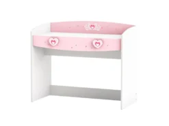 Bureau 1 Tiroir Blanc/Rose - FIONA - L 110 X L 50 X H 91 Cm -Meubles Soldes Magasin meuble bureau 19724523