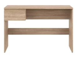 Bureau 1 Tiroir Chêne Clair - QIZ - L 115 X L 54 X H 75 Cm