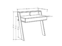 Table D'étude Cowork - Venprodin - Blanc -Meubles Soldes Magasin meuble bureau 21306835
