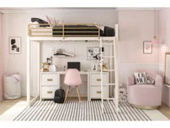 Bureau Caisson Avec 2 Tiroirs En MDF Blanc -Meubles Soldes Magasin meuble bureau 21580441