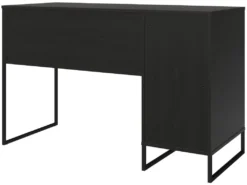 Bureau Ordinateur Caisson 1 Porte En MDF Chêne Noir -Meubles Soldes Magasin meuble bureau 21693617