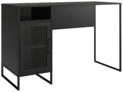 Bureau Ordinateur Caisson 1 Porte En MDF Chêne Noir -Meubles Soldes Magasin meuble bureau 21693631