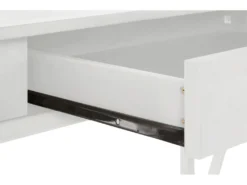 Bureau Avec 1 Tiroir En Pin Blanc -Meubles Soldes Magasin meuble bureau 21736299