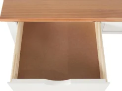 Bureau 2 Tiroirs En Pin Blanc Et Nature -Meubles Soldes Magasin meuble bureau 21736473