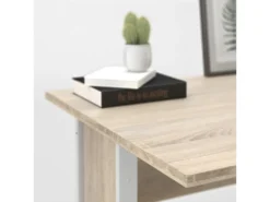 Prisme Bureau B, Imitation Chêne, Blanc. -Meubles Soldes Magasin meuble bureau 22084775