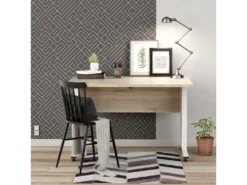 Prisme Bureau B, Imitation Chêne, Blanc. -Meubles Soldes Magasin meuble bureau 22084779