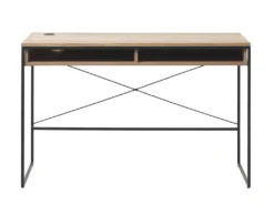 Rivoli Bureau 2 Espaces Ouverts, Finition Chêne Naturel.