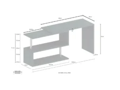 Bureau Candido, Bureau D'angle Support PC, Table De Bureau Polyvalente, Bureau Gain De Place Multiposition, 100% Made In Italy, Cm 120x50h75, Chêne -Meubles Soldes Magasin meuble bureau 22784157