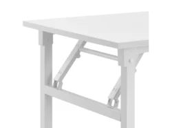 Table Pliante De Cuisine à Manger Hauteur Réglable Pour 4 Personnes 120 Cm Blanc 03_0004361 -Meubles Soldes Magasin meuble bureau 8958497