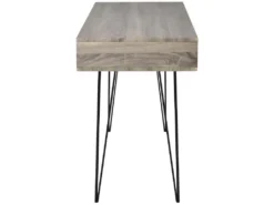 Bureau Table Meuble Travail Informatique Avec 2 Compartiments Gris 0502061/2 -Meubles Soldes Magasin meuble bureau 8958543