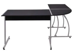 Bureau Table Meuble Travail Informatique De Coin En Forme De L Noir 0502081 -Meubles Soldes Magasin meuble bureau 8958997