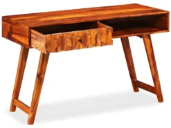 Bureau Table Meuble Travail Informatique D'écriture Bois Massif De Sesham 118 Cm 0502142 -Meubles Soldes Magasin meuble bureau 8959333