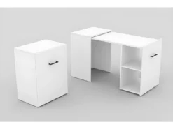 Bureau Pliable Spécial Petite Espace Collection FLIP Coloris Blanc.