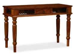 Bureau Table Meuble Travail Informatique Bois Massif De Sesham 120 Cm 0502135