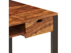 Bureau Table Meuble Travail Informatique 110 Cm Bois Solide Et Acier 0502086 -Meubles Soldes Magasin meuble bureau 8959895