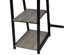 Bureau Table Meuble Travail Informatiqueavec 2 étagères Gris Et Chêne 0502078 -Meubles Soldes Magasin meuble bureau 8960021