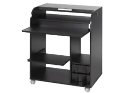 Bureau Informatique Noir à Roulettes - Coloris: New York 500 -Meubles Soldes Magasin meuble bureau 9186091