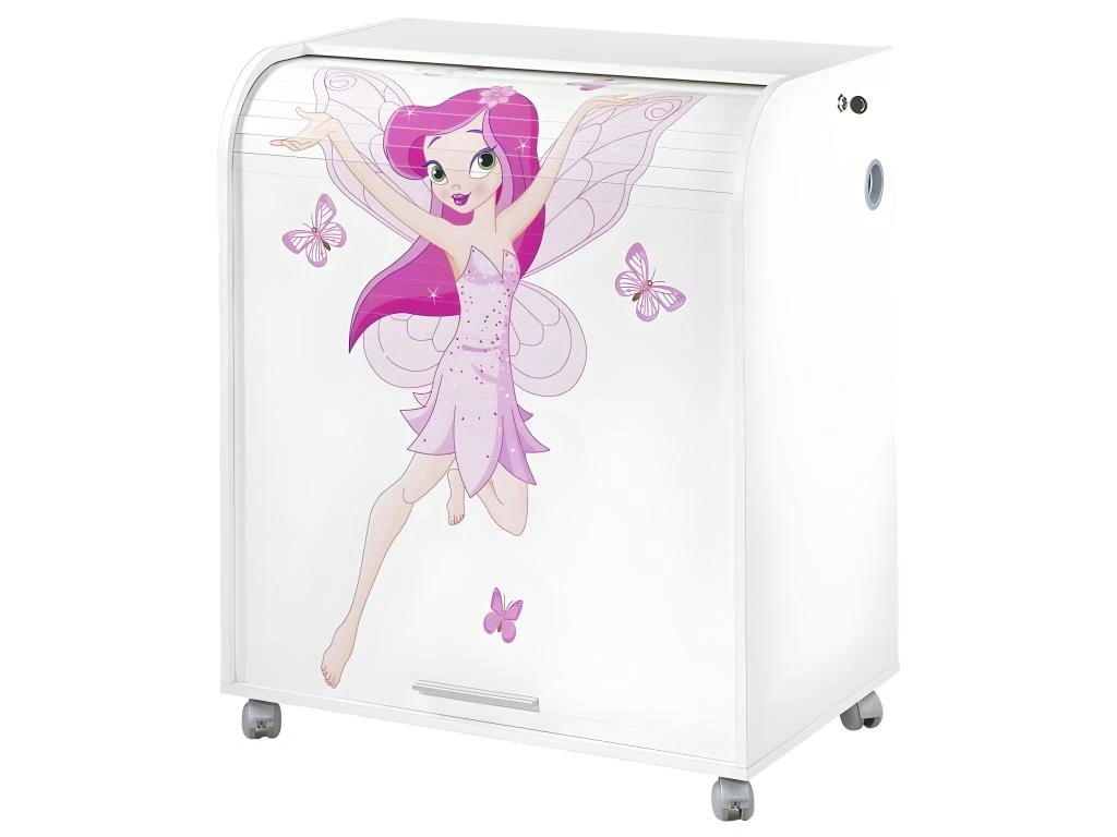 Bureau Informatique Blanc à Roulettes - Coloris: Fée 217 2 Bureau Informatique Blanc à Roulettes - Coloris: Fée 217 – Image 2