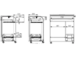Bureau Informatique Blanc à Roulettes - Coloris: Fée 217 5 Bureau Informatique Blanc à Roulettes - Coloris: Fée 217 -Meubles Soldes Magasin meuble bureau 9186163