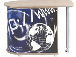 Bureau ChĂŞne Table Pivotante Et Rangement - Coloris: Http 800