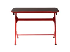 GAMING - Bureau Métallique Noir Et Rouge -Meubles Soldes Magasin meuble bureau 9256267