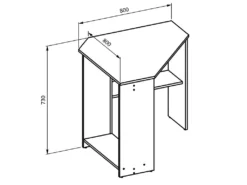 Bureau D'angle Design Collection KARO Coloris Chêne. -Meubles Soldes Magasin meuble bureau 9256471