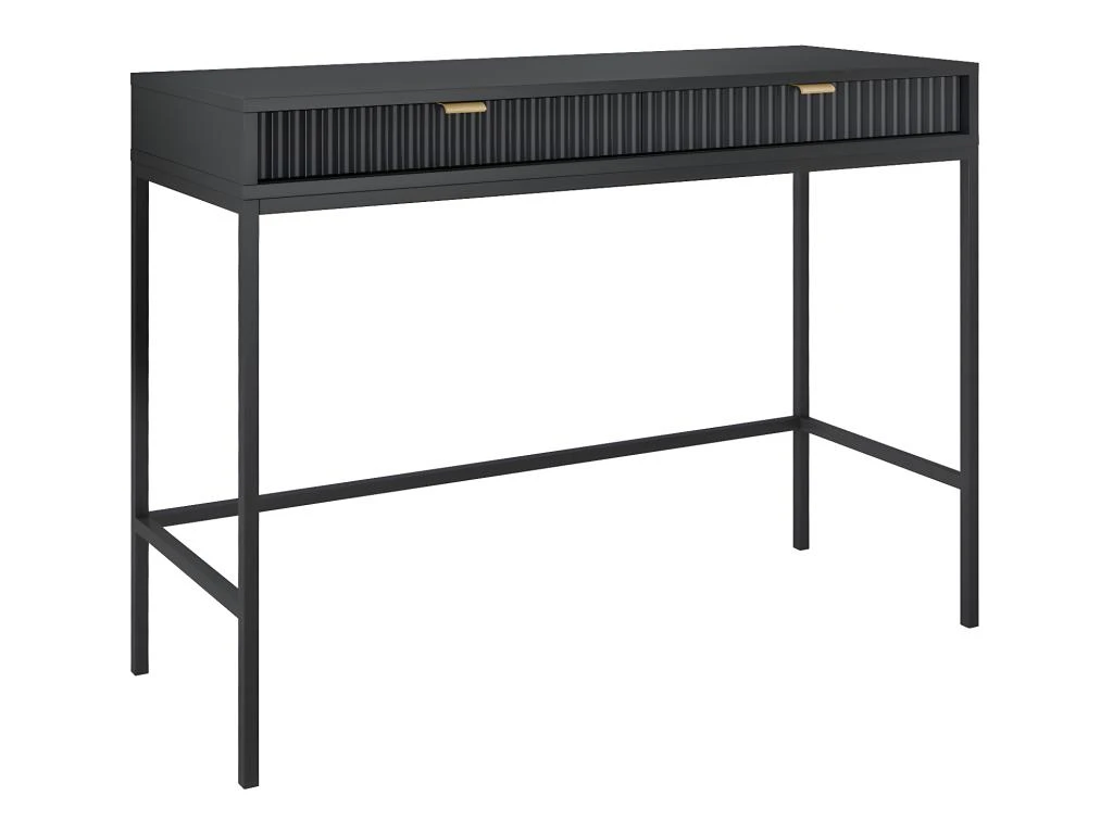 Bureau Console 2 Tiroirs Rava Noir 1 Bureau Console 2 Tiroirs Rava Noir