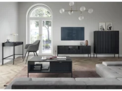 Bureau Console 2 Tiroirs Rava Noir 8 Bureau Console 2 Tiroirs Rava Noir -Meubles Soldes Magasin meuble bureau 9548417