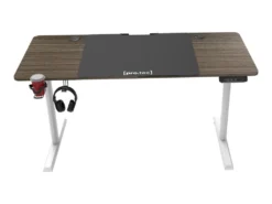 Bureau électrique Hayward à Hauteur Réglable 140 X 60 X 72 - 117 Cm Effet Bois Foncé [pro.tec] -Meubles Soldes Magasin meuble bureau 9550309