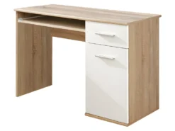 Bureau Enfant, Ado Avec étagère Coulissante, 1 Porte Et Un Tiroir Collection DENVER