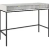 Bureau Console 2 Tiroirs Rava Gris