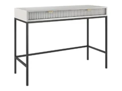 Bureau Console 2 Tiroirs Rava Gris