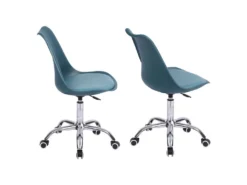 Chaise De Bureau Réglable En Hauteur Bleue ANNE - HAPPY GARDEN 7 Chaise De Bureau Réglable En Hauteur Bleue ANNE - HAPPY GARDEN -Meubles Soldes Magasin siege de bureau 10043879