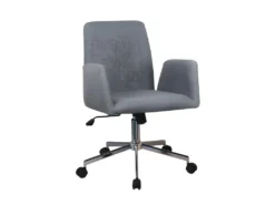 Fauteuil De Bureau En Tissu Gris Anthracite Avec Roulettes - CALL