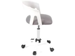 KAYELLES Chaise De Bureau à Roulettes, Hauteur Réglable AYA (blanc-gris) -Meubles Soldes Magasin siege de bureau 10044389