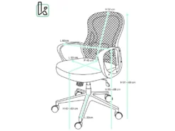 KAYELLES Fauteuil De Bureau Ergonomique Inclinable FEST (noir Blanc) 9 KAYELLES Fauteuil De Bureau Ergonomique Inclinable FEST (noir Blanc) -Meubles Soldes Magasin siege de bureau 10044423