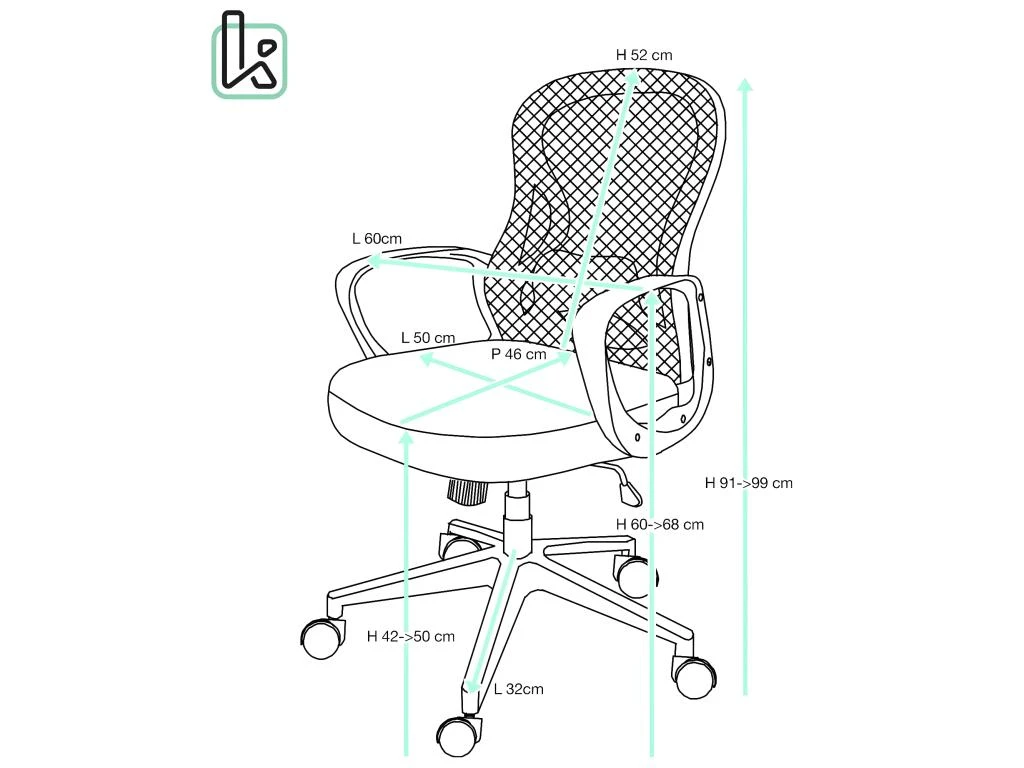 KAYELLES Fauteuil De Bureau Ergonomique Inclinable FEST (noir) 5 KAYELLES Fauteuil De Bureau Ergonomique Inclinable FEST (noir) – Image 5
