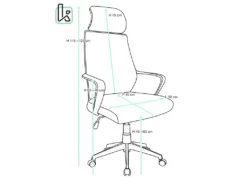 KAYELLES Fauteuil De Bureau Haut Dossier Basculant Hauteur Réglable FAMA+ (bleu Gris) -Meubles Soldes Magasin siege de bureau 10044721