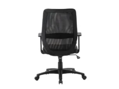Fauteuil Chaise PIMA De Bureau Ajustable Avec Accoudoirs - Tissu Mailles Noir - L 65 X P 67 X H 96.5-106 Cm -Meubles Soldes Magasin siege de bureau 10044729