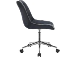 Fauteuil De Bureau Tabouret En Lin Gris Foncé 19_0000231 -Meubles Soldes Magasin siege de bureau 10756449