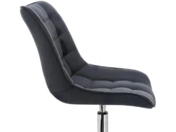 Fauteuil De Bureau Tabouret En Lin Gris Foncé 19_0000231 -Meubles Soldes Magasin siege de bureau 10756451